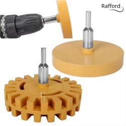 Rafford Auto Radiergummi Rad Klebstoff Entferner Gummi Rad Glatte Bohrmaschine Adapter Farbe Reparatur Gummi Vinyl Aufkleber Entfernung Werkzeuge