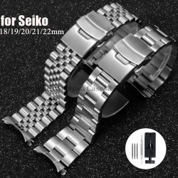 Luxuriöses massives Edelstahlband 18 mm 19 mm 20 mm 21 mm 22 mm Riemen für Seiko für Jubilee für Oyster-Gürtel, Herrenuhren-Zubehör