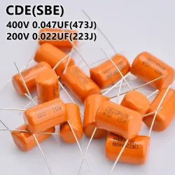 Orangentoniger Kondensator ±5 % SBE/CDE 200 V 0,022 UF/400 V 0,047 UF Gitarrenkondensator für E-Gitarrenbass