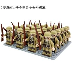 24-teilige Militärserie aus dem Zweiten Weltkrieg, Bausteine, Figuren, Spielzeug, Minifiguren, humanoide Puppen, Spielzeug, Geburtstagsgeschenke.