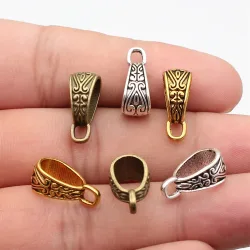 WYSIWYG 20pcs 17x6mm Big Loch Perlen Bail Perlen Antike Silber Farbe Bail Perlen Anhänger Charme Bail perlen
