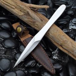 Edelstahl Teemesser Teeset Pu'er spezielles Kung Fu Teebrauwerkzeug Teennadel Teezeremonie Zubehör mit Lederetui
