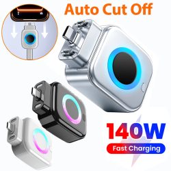 USB-C Telefon Vollständig Aufgeladen Intelligenter Separator Typ-C 140W Schnellladeadapter Telefone Vollständig Aufgeladen Auto-Stromabschaltung Ladegerät