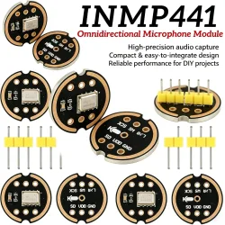 INMP441 Omnidirektionales Mikrofonmodul, I2S-Schnittstelle, MEMS-Sensormodul mit geringem Stromverbrauch und hochpräzisem digitalen Ausgang