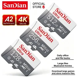 128GB 512GB Hochgeschwindigkeits-Micro-TF/SD-Karte Zuverlässige Speicherkarte 32GB 64GB SD-Karte für Handy, Kamera, Tablet-PC, Computer, Laptop