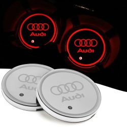 1/2 Stück Leuchtende Untersetzer für Auto-Getränkehalter für Audi A3 A4 A6 C6 B8 8P Q3 B7 A5 A1 Sline C5 8V Q5 B6 B9 RS Q7 A7 A8 S3 S4