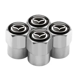 4 Stücke Metall Auto Rad Reifen Ventilkappen Vorbau Abdeckung für Mazda 3 Bk 6 Gh CX-5 CX30 MX-5 2 5 CX-3 GJ GL CX-8 MS RX-8 626 Miata Geschwindigkeit 6