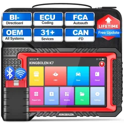KINGBOLEN K7 OBD2-Scanner CAN FD Lifetime Kostenloses Update ALL System ECU-Codierung Aktiver Test 28 Reset PK X431 CRP919E Diagnosescan