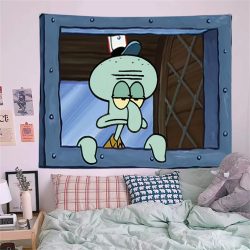 SpongeBob Thaddäus Cartoon Dekoration Hintergrund Hängen Tuch Schlafzimmer Tapisserie Zimmer Dekor Festival Party Tapisserie Wand Hängen
