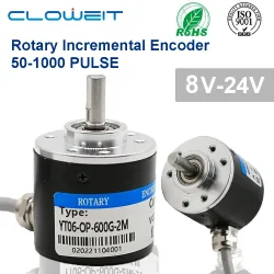 Photoelektrischer Inkremental-Drehgeber 38S6G5-B-G24N 50/100/200/360/400/500/600PPR AB 2 Phasen DC8-24V NPN PNP Optischer Encoder