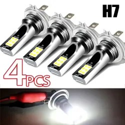 1/2/4 Stück H7 LED-Scheinwerferbirnen-Set Auto-Nebelscheinwerfer 12V 55W Hochleistungs-Auto-Nebellampe 6000K Scheinwerfer H7 Superhelle Glühbirnen