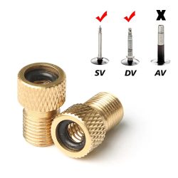 Fahrrad Presta Zu Schrader Adapter Fahrrad Reifen Ventil Adapter Kupfer Goldene Fahrrad Pumpe Reifen Ventil Anschlüsse F/V zu A/V Konverter