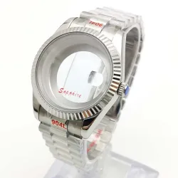 39MM Herren-Uhrengehäuse Miyoda 8285 Gehäuse Edelstahlarmband Saphirglas und Edelstahlgehäuse Zubehör für 8285 Uhrwerk