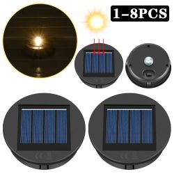 1-8PCS Solar Laterne Ersatzteile Outdoor Hohl Projektion Laterne Elektronische Zubehör Geeignet für Outdoor Hängen