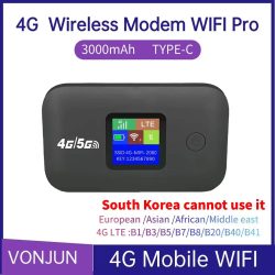 4G Mobiler WLAN-Router 150 Mbit/s 4G LTE Wireless Router Tragbarer Pocket-MiFi-Modem Mobiler WLAN-Hotspot mit SIM-Kartensteckplatz für Zuhause