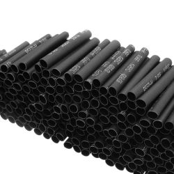 420 Stück schwarze Schrumpfschläuche, Kleber, Polyolefin, wasserdichter Schlauch, Schlauchhülse, Wickelschlauch-Set, Kabelhülsen