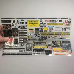 Cyberpunk Mechanischer Warnkristall Moto-Aufkleber QR-Code-Etikett Vinyl-Aufkleber Offroad-Auto Glas-Dekoration Gepäckbox-Aufkleber