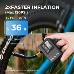 Elektrische Fahrrad-Luftpumpe, 120 PSI, Reifenfüllpumpe für Motorrad, Fahrrad, Ballfüller, tragbarer Taschen-Mini-Kompressor