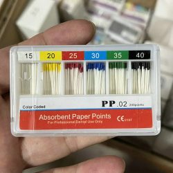 Dental 02/04 Absorbierende Papierpunkte Wurzelkanal-Reinigung Endodontie Baumwollfaser-Spitzen Zahnarztprodukt Gemischte Größen