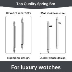 Maikes Top Qualität Schnellspanner Federsteg 18mm 19mm 20mm 22mm für Uhrenarmband 316L Edelstahl Federsteg