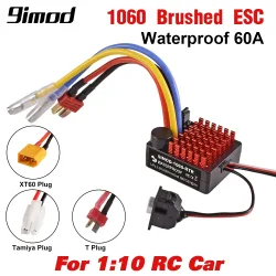 9IMOD 1060 RTR 60A ESC gebürsteter elektronischer Geschwindigkeitsregler 2-3S LiPo wasserdicht BEC 6V3A für 1/10 Axial SCX10 TRX4 TRX6 D90 HPI