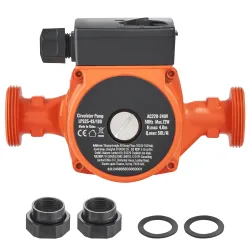 SucceBuy Warmwasser-Umwälzpumpe, 220 V, 50 l/min/60 l/min, 3-Gang-Wasserumwälzpumpe mit leisem Betrieb für Warmwasserbereitersystem