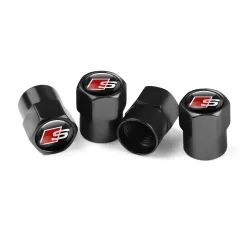 4 Stück Auto-Styling 3D Aluminium Metall Reifenventilkappen für Audi A1 A3 A4 A5 A6 A7 A8 Q2 Q3 Q5 Q7 TT Sline S3 RS