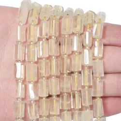 Natürliche Zitronenquarz-Perlen 8-11mm Facettierte Zylinderförmige Lose Abstandsperlen für Schmuckherstellung DIY Armband Perlenzubehör