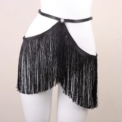 Fransengürtelrock, Burlesque-Taillengeschirr, verstellbares elastisches Geschirr
