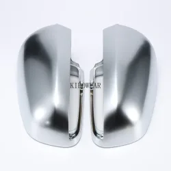 2 Stück Silber Chrom Seitenspiegelkappen Abdeckungen für Audi A4 B7 B6 A6 S6 4F C6 A3 S3 8P Sportback S3 S4 S6 Matt satin 2002 2004 2008