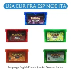 GBA-Spiel Pokemon-Serie Videospiel-Kassette Konsolenkarte Pokemon Emerald FireRed Ruby LeafGreen Sapphire Mehrsprachig