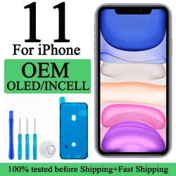 100 % getestetes LCD für iPhone 11 Display, 3D-Touchscreen-Ersatz mit Metallrahmen, volles FHD, langlebig, einfach zu installieren, Werks-LCD