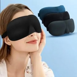 Schlafmaske mit Lichtblockierung, Augenschutz, Komfortable Augenbinde mit Konkavem Lichtdesign für Frauen und Männer, Bürogebrauch, Reisehilfe