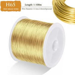 NEUER 1-100m Massiver Messingdraht 0,1mm 0,2mm 0,3mm 0,4mm 0,5mm 0,6mm 0,7mm 0,8mm 1mm 1,2mm 1,5mm 1,8mm 2,0mm 2,5mm 3,0mm