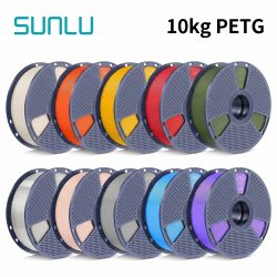 SUNLU PETG Filament 10kg 1,75mm 1 Rolle/kg (2,2lbs) Für 3D-Drucker, wiederverwendbare Spule, ordentlich gewickelt, druckt reibungslos.