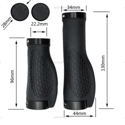 PE Gummi MTB Fahrrad Griffe Lenker Abdeckung Gummi Weiche Anti-Skid Fahrrad Grip Legierung Lock Bar BMX Griff Manschetten radfahren Zubehör