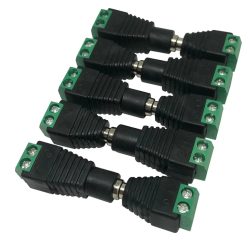 5pairs DC 12V Weibliche Und Männliche Anschlüsse 5,5x2,1mm Power Stecker Adapter Buchsen Steckdosen Für signal Farbe LED Streifen Licht CCTV Kamera