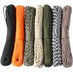 9-adriges 650lb Paracord 5/15/31m Durchmesser 4mm Militärisches taktisches Überlebens-Fallschirmseil für DIY-Herstellung Lanyard Armband Hundehalsband Zelt