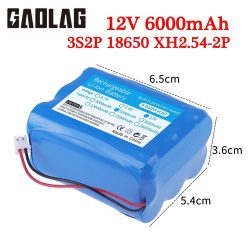 12 V 6000 mAh 18650 3S2P Lithium-ionen Akku Lautsprecher Taschenlampe CCTV Kamera GPS Suchscheinwerfer Tragbare Kit