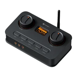 Fosi Audio K7 HiFi DAC & Kopfhörerverstärker, AKM4493ESQ DAC Chip, PCM 384kHz/32Bit & DSD256, Mikrofon Eingang USB Audio DAC für Gaming