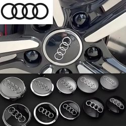 4PCS 60mm 61mm 68mm 69mm 77mm Auto Rad Mitte Kappe Hub Abdeckung Abzeichen für Audi A6 A3 A4 A5 A6 Q2L Q3 Q5 Q7 Q8 R8 Radkappe Zubehör