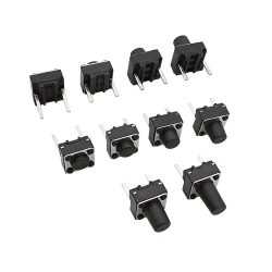 6x6mm Micro Tactile Switch Momentary Tact DIP Switch 2 Pin 6x6mm Micro Touch Push Button Tactile Switch High 4.3/5/6/7/8/9mm