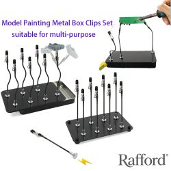 Rafford 12 Stück biegbare Modellmalerei-Krokodilklemmen-Sticks, Gummispitzen + Metall-Magnetfuß ? für Airbrush, Hobby-Modelteile