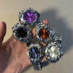 DENVOSI Neue Y2K Gothic Krallenförmige Quarzuhr mit abnehmbarem und austauschbarem Zifferblatt, modisches Street-Accessoire