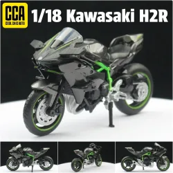 CCA 1:18 Kawasaki Ninja H2R Spielzeug Motorrad Modell Diecast Miniatur Fahrzeug Modell Free Wheels Sammlung Für Kinder Jungen Kind