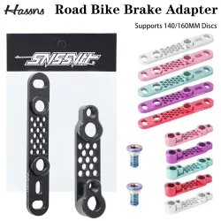 HASSNS Fahrrad-Scheibenbremsenadapter, CNC-Scheibenbremsen-Konverterhalterung, Fahrrad-Bremssattelhalterung aus Titan für 140-160mm Rotoren