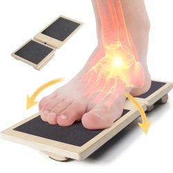 Einzelfuß-Balance-Board, Knöchelstärkungsgerät, Trainingsgerät, verstaucht, rutschfestes Holz, Wackelbrett, Physiotherapie, Haltungskorrektur