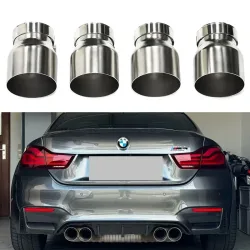 M Logo 4-teilige Edelstahl-Auspuffblenden für BMW F87 M2 F80 M3 F82 F83 M4 ? Direktanschluss-Auspuffendrohr, Schalldämpfer-Endrohr, Auspuffdüse