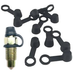 10 Stücke 8mm Auto Bremspumpe Staubkappe Ölablass Schraubverschluss Bremssattel Entlüftungsnippel Schwarz Schraube Staubkappen Abdeckung Gummi Motorrad