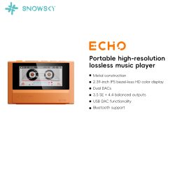 FiiO ECHO Tragbarer Musikplayer mit Bluetooth, Dual CS43198 DAC, 3,5mm & 4,4mm, Retro Walkman-Design